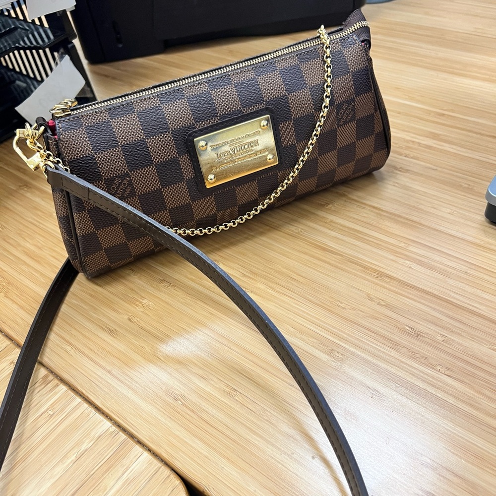 Louis Vuitton crossbody bag Damier Ebene Eva Clutch
